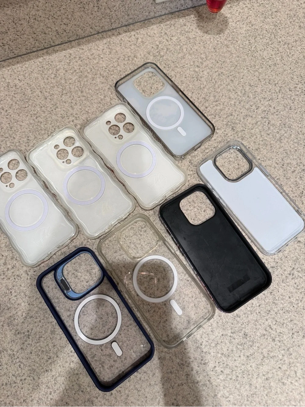 Clear and Floral Mix Phone Case Bundle - Pink, Blue, Yellow, Black Options